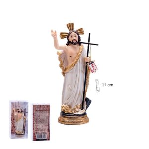 figura en resina de cristo resucitado de 11cm