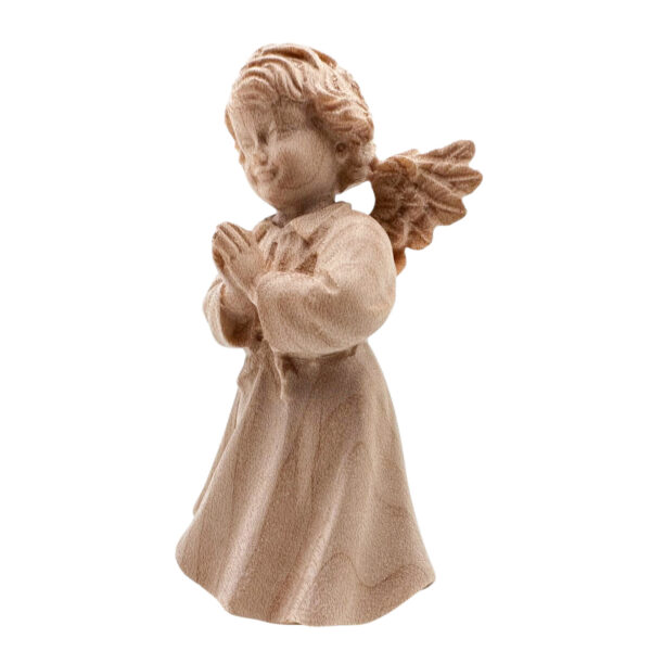angel madera natural rezando
