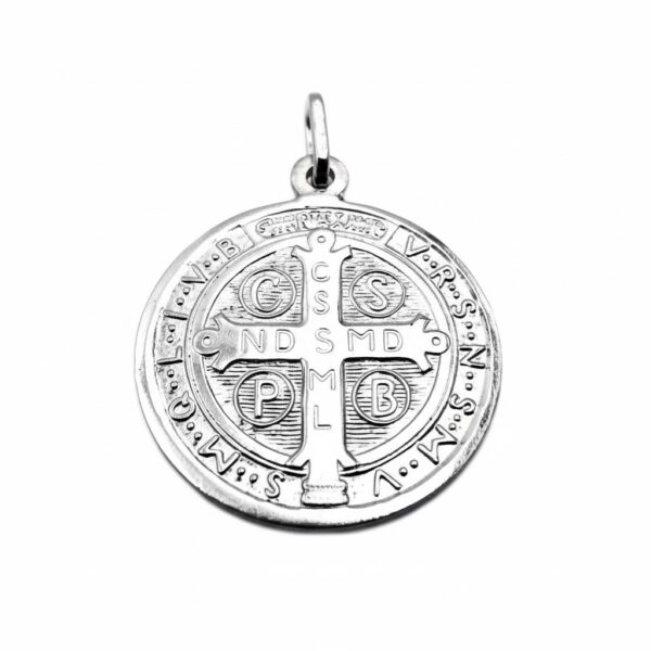 colgante benito plata medalla