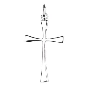 colgante cruz fina estilizada
