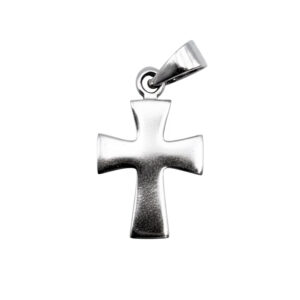 colgante cruz hombre plata