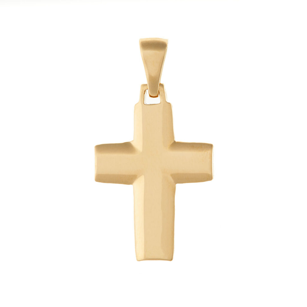1 Paar) Chirurgenstahl Ohrringe Kreuz Anhänger Gold