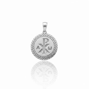 colgante medalla crismon