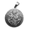 colgante medalla san benito relieve marcado plata benito