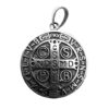 colgante medalla san benito relieve marcado plata primera ley