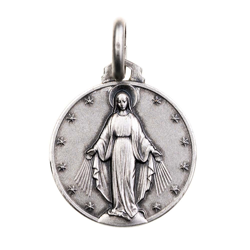 colgante medalla virgen milagrosa estilo circular