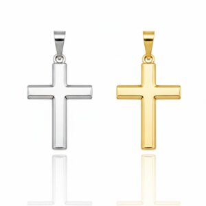 colgante oro dos modelos cruz tradicional