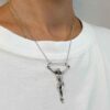 colgante plata cuerpo cristo collar