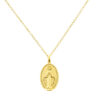 collar milagrosa acero dorado