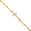collar oro 18k detalle cruz con circonitas