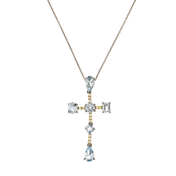 collar piedras azules