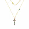 collar plata circonitas colores colgantes