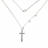 collar plata primera ley circonitas colores colgantes