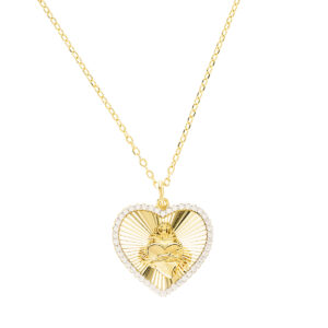 collar sagrado corazon acero inoxidable dorado