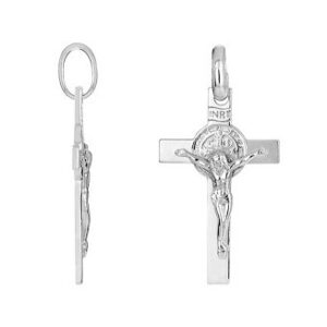 crucifijo plata san benito