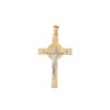 crucifijo san benito cristo oro blanco 18k