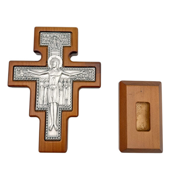 crucifijo san damian madera con base extraible