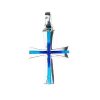 cruz esmaltada azul