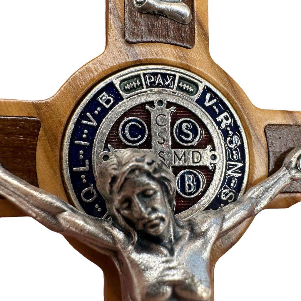 Crucifijo de pared, cruces católicas con esmalte rojo, crucifijo para  pared, cruz cristiana para colgar en la pared de Jesús para decoración del