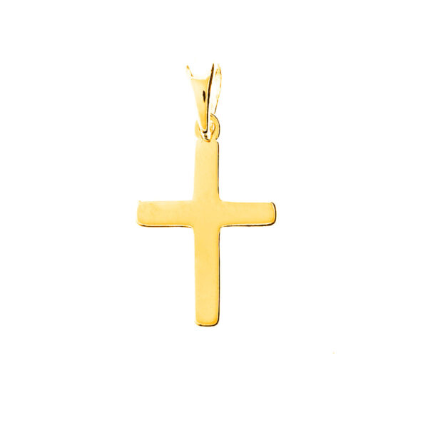 cruz plata oro pequeña redondeada
