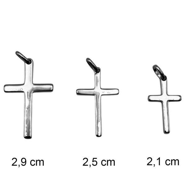 cruz plata rodio tres medidas