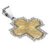 cruz varias devociones plata oro detalle