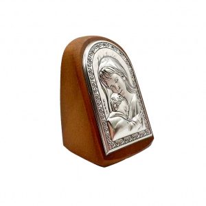 cuadro bajo relieve virgen tres cuartos
