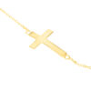 detalle pulsera cruz clasica oro