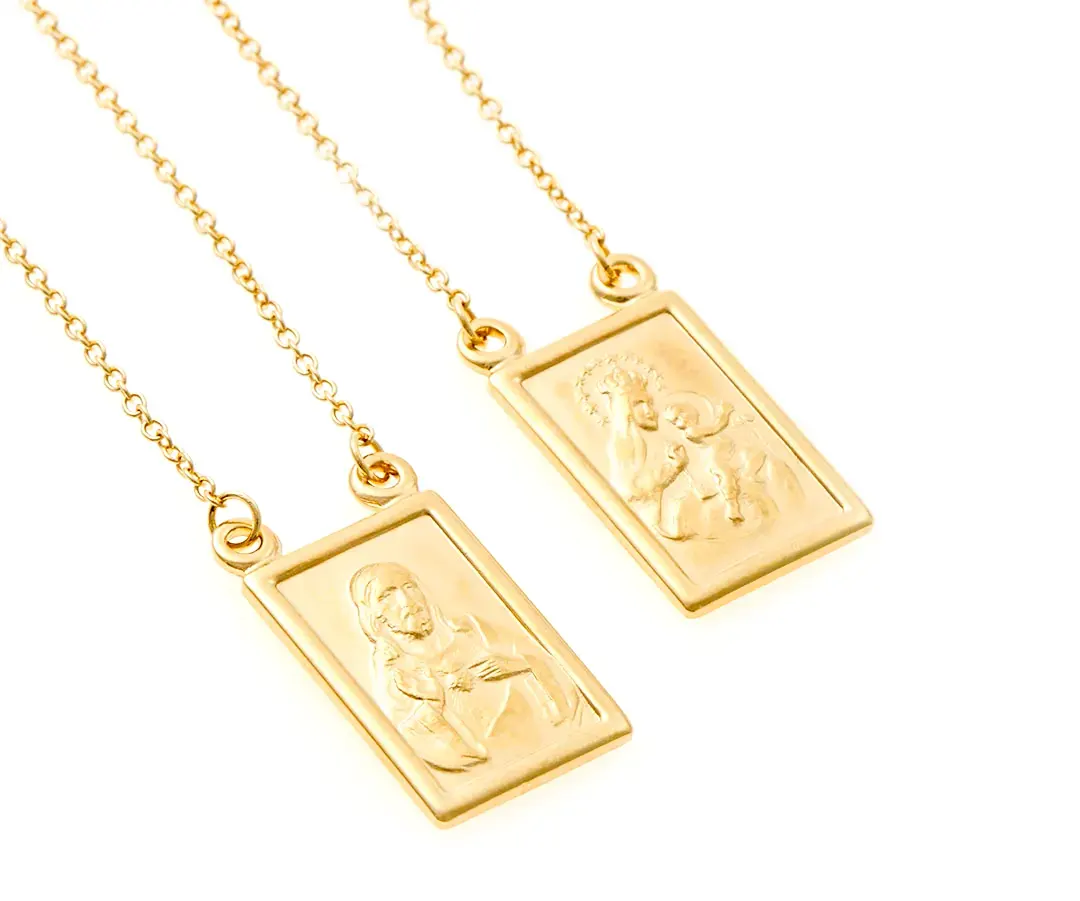 escapulario oro 18k