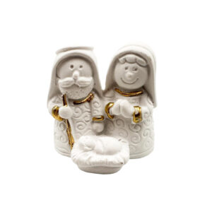 figura mini belen blanco dorado