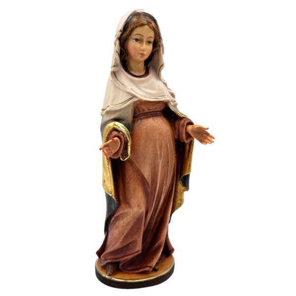 figura virgen embarazada madera tres cuartos