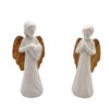 figuras angeles de resina blanca y alas de madera dos modelos