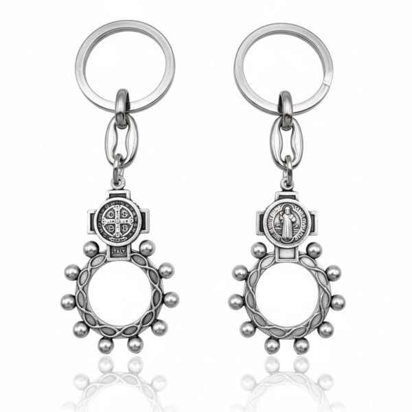 llavero rosario benito metal