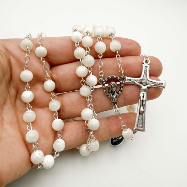 madre perla rosario mano