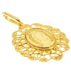 medalla guadalupe calado oro inclinada