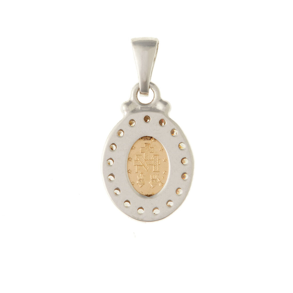 Collar Virgen María Con Circonitas - Acero Inoxidable Dorado, 60cm, Regalo Para Mujer