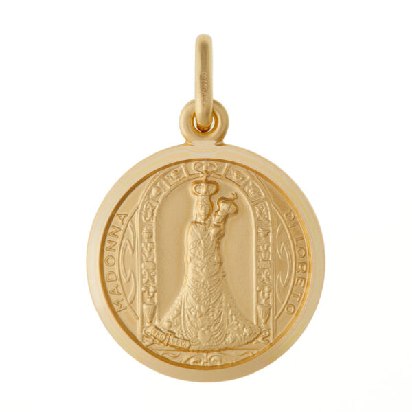 medalla oro 18k virgen loreto