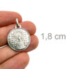 medalla pilar plata relieve marcado medida