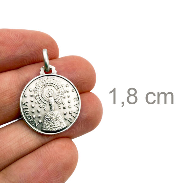 medalla pilar plata relieve marcado medida