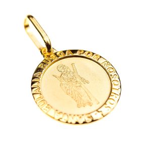 medalla santa eulalia plata oro 2