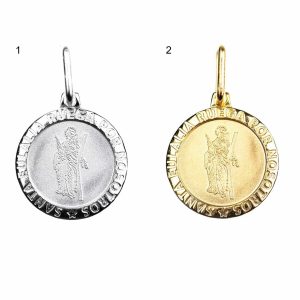 medalla santa eulalia plata y oro