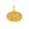 medalla tres micras circular angeles detalle