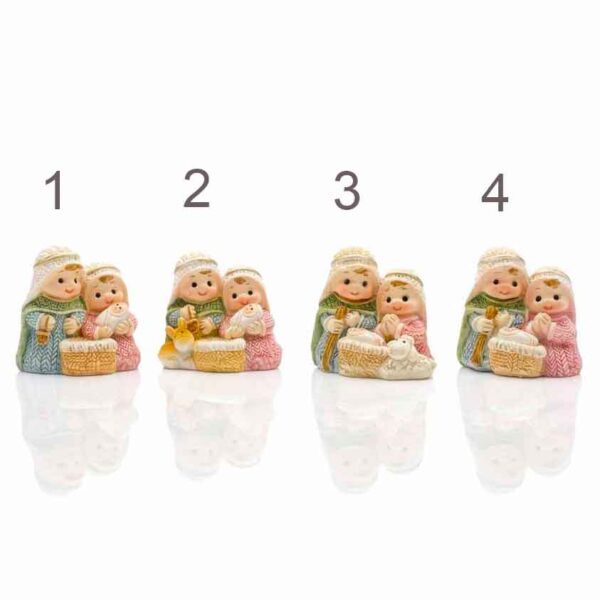 mini belenes tonos rosas numerados