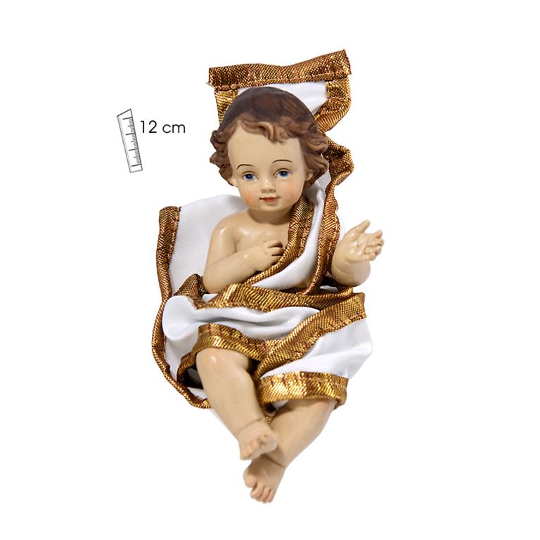 niño jesus ropa crema figura