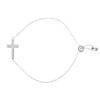 pulsera cruz clasica plata ajustable