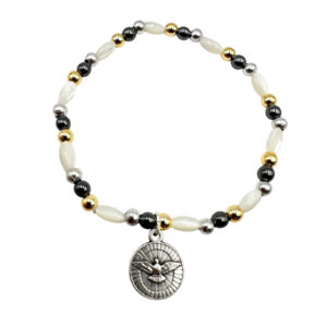 pulsera hematita madre perla espiritu santo