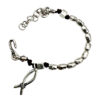 pulsera pez baño plata