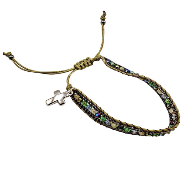 pulsera tela verde