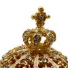 rosariera corona fatima dorada detalle cruz