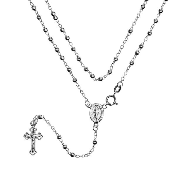 rosario corto medalla virgen milagrosa cuentas pequeñas